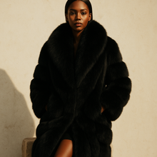 Load image into Gallery viewer, The Aurelia Coat – Noir Obsidian Edition | The Arrival Capsule