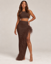 Load image into Gallery viewer, The Plume Skirt — Espresso
